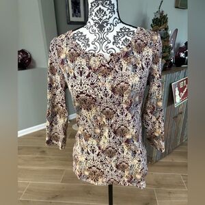 Elegant Women's Patterned Top Liz Claiborne
